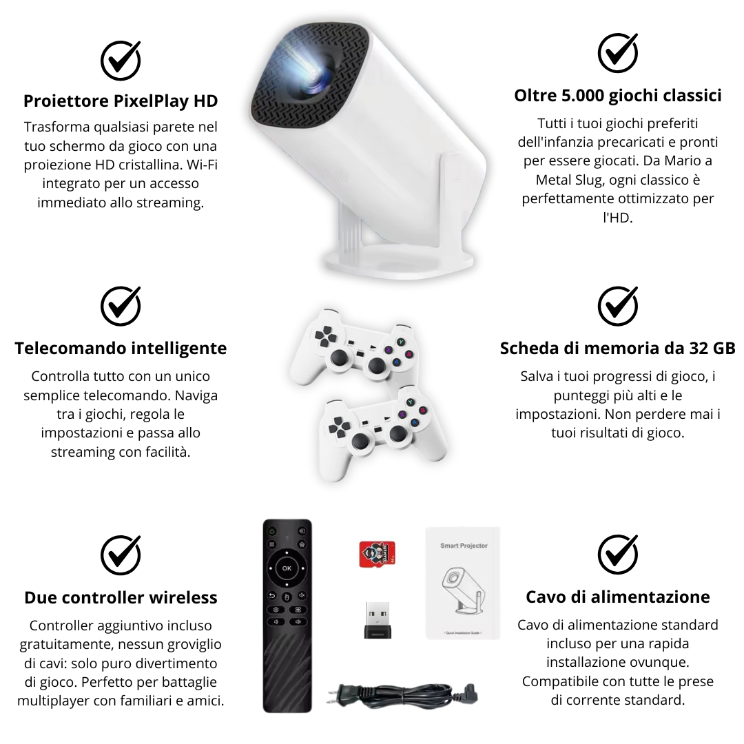 PixelPlay™ Proiettore da Gioco